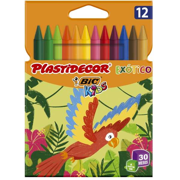 Bic Kids Plastidecor 12 Crayons Exotiques