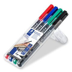 	Lot de 4 marqueurs permanents Staedtler Lumocolor