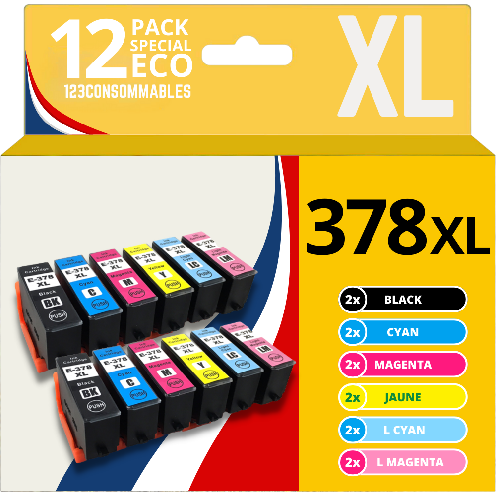 Pack 12 cartouches compatibles EPSON 378XL