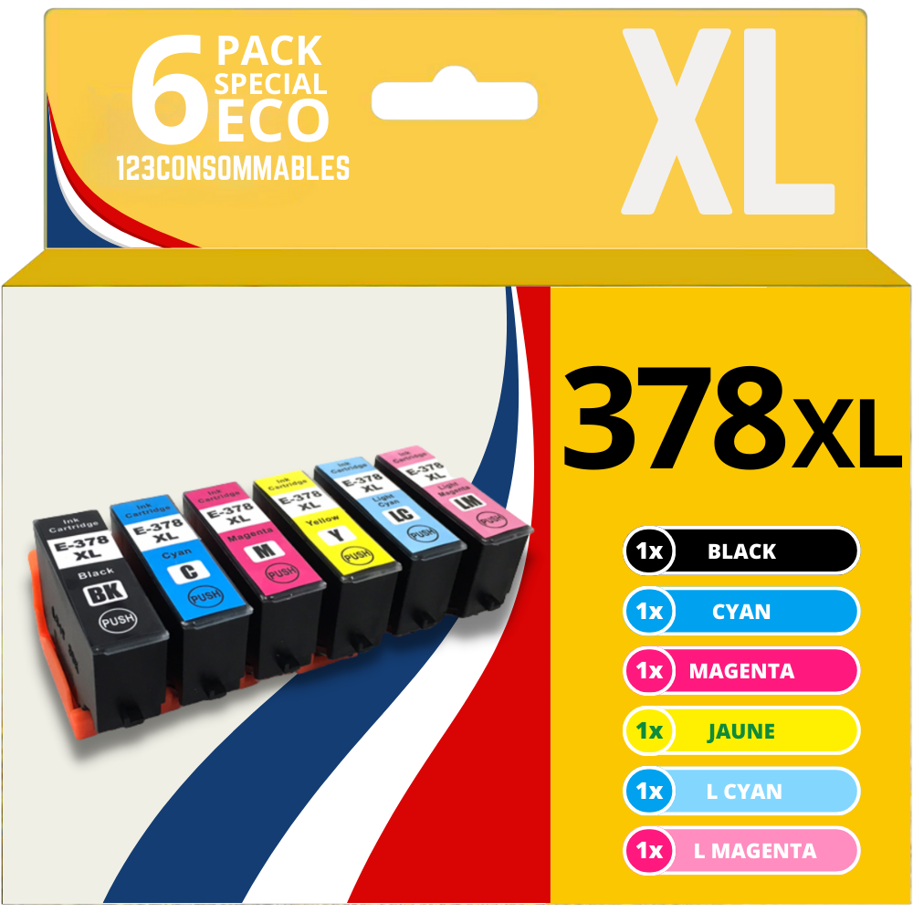 Pack 6 cartouches compatibles EPSON 378XL