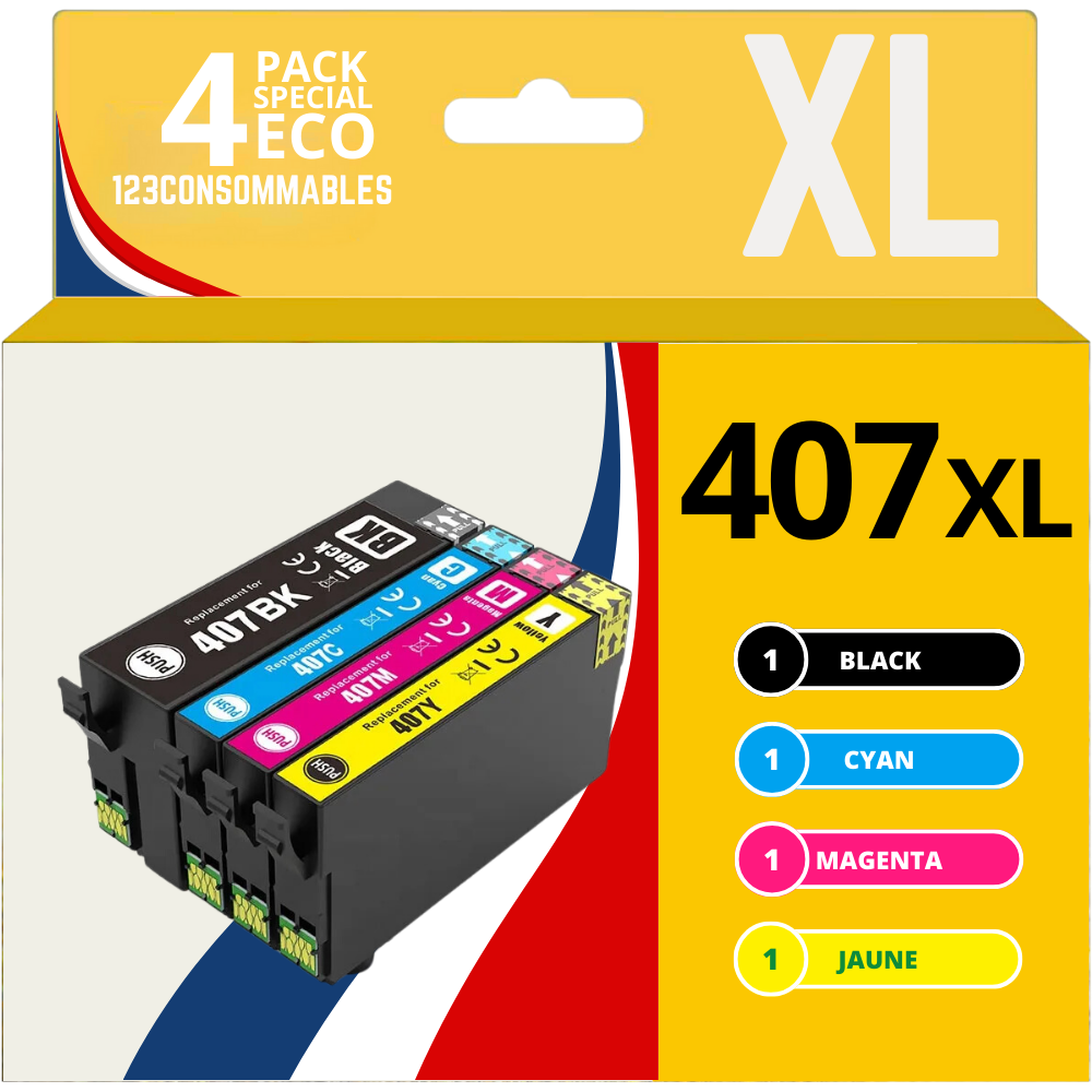 Pack 4 Cartouches compatible Epson 407