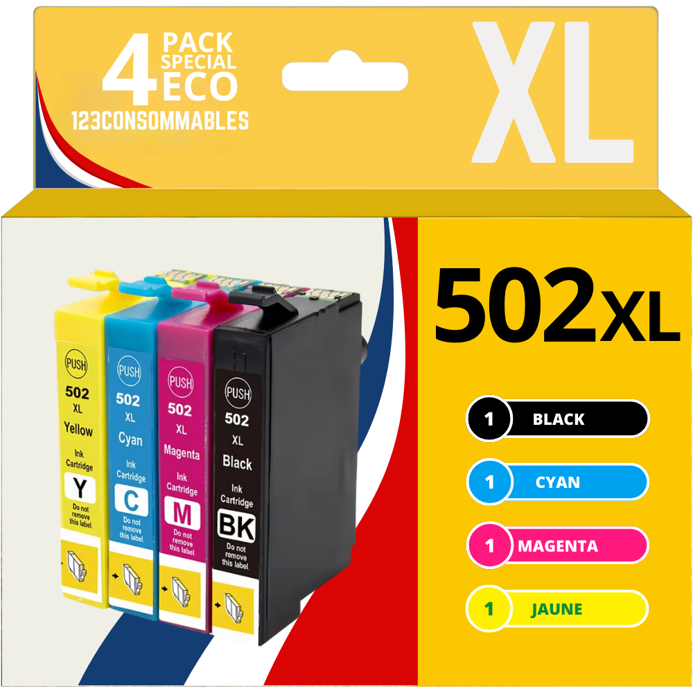 Pack 4 cartouches compatibles EPSON 502XL