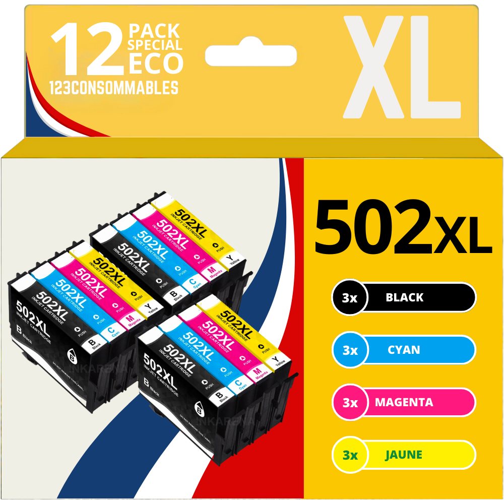 Pack 12 cartouches compatibles EPSON 502XL