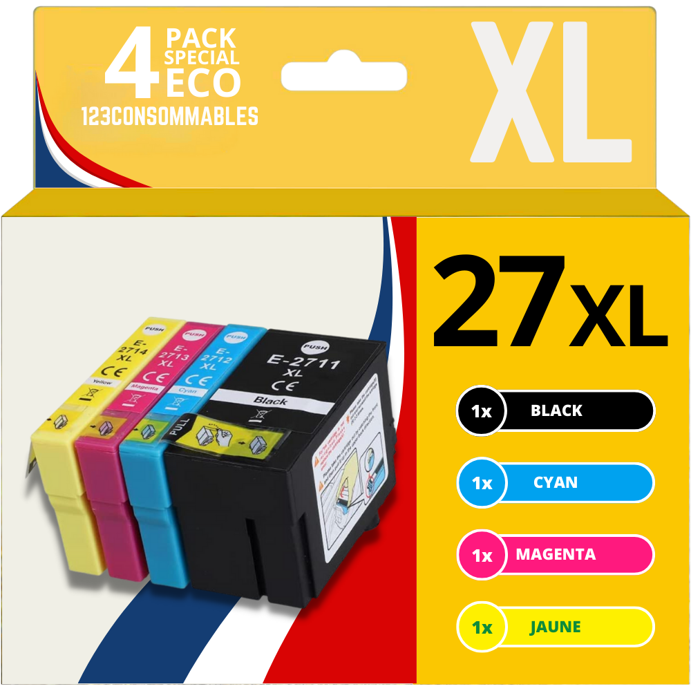 Pack compatible EPSON 27XL, 4 cartouches