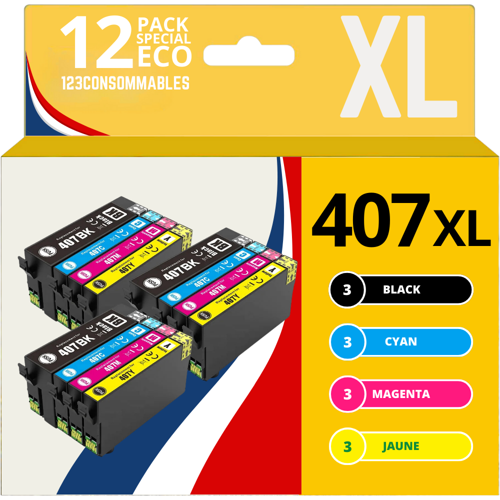 Pack 12 Cartouches compatible Epson 407