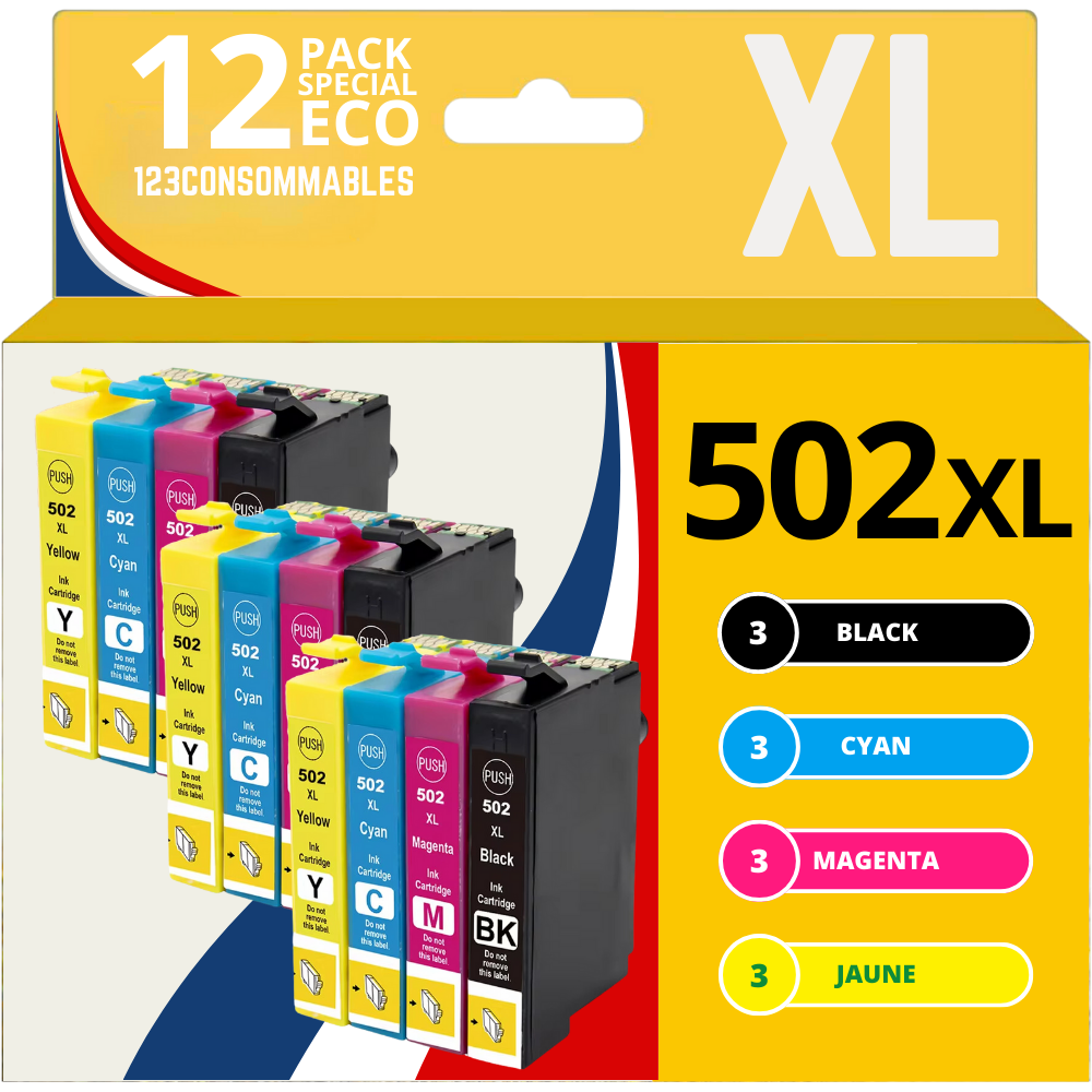 Pack 12 cartouches compatibles EPSON 502XL