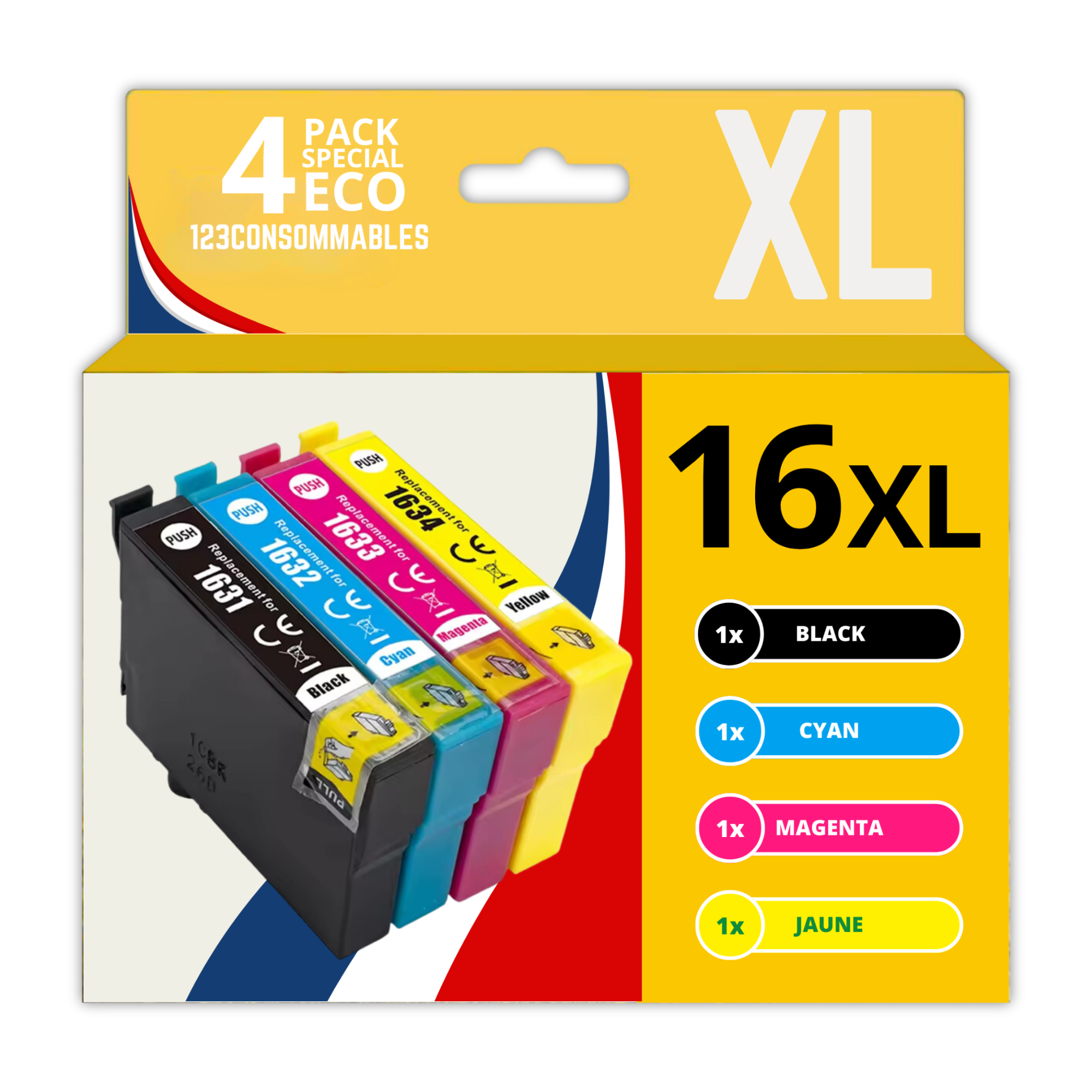 Pack 4 cartouches compatibles EPSON 16XL