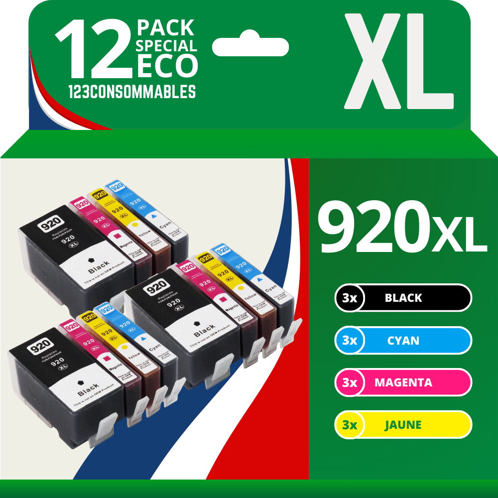 Pack 12 cartouches compatibles avec HP 920XL