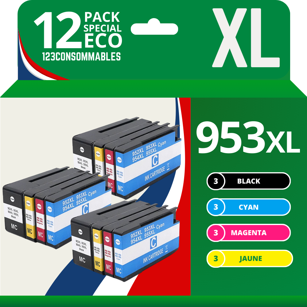 Pack 12 Cartouches compatibles HP 953XL