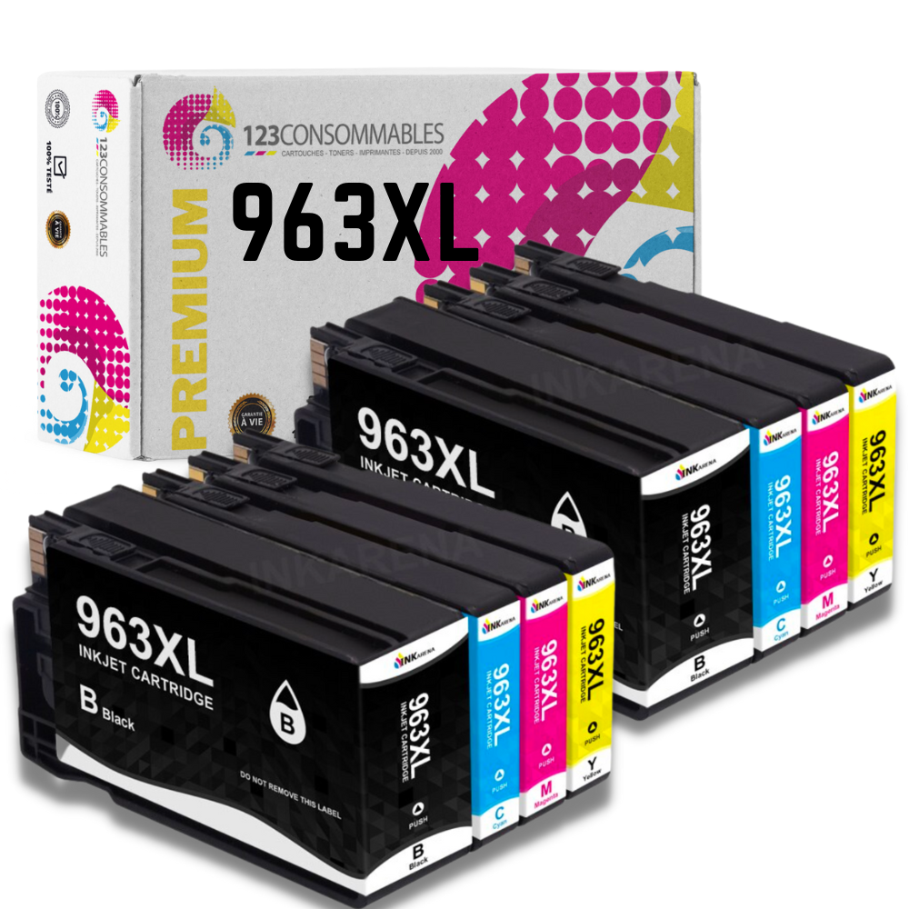 ✓ MyPack 8 cartouches compatible avec HP 963XL couleur pack en stock -  123CONSOMMABLES