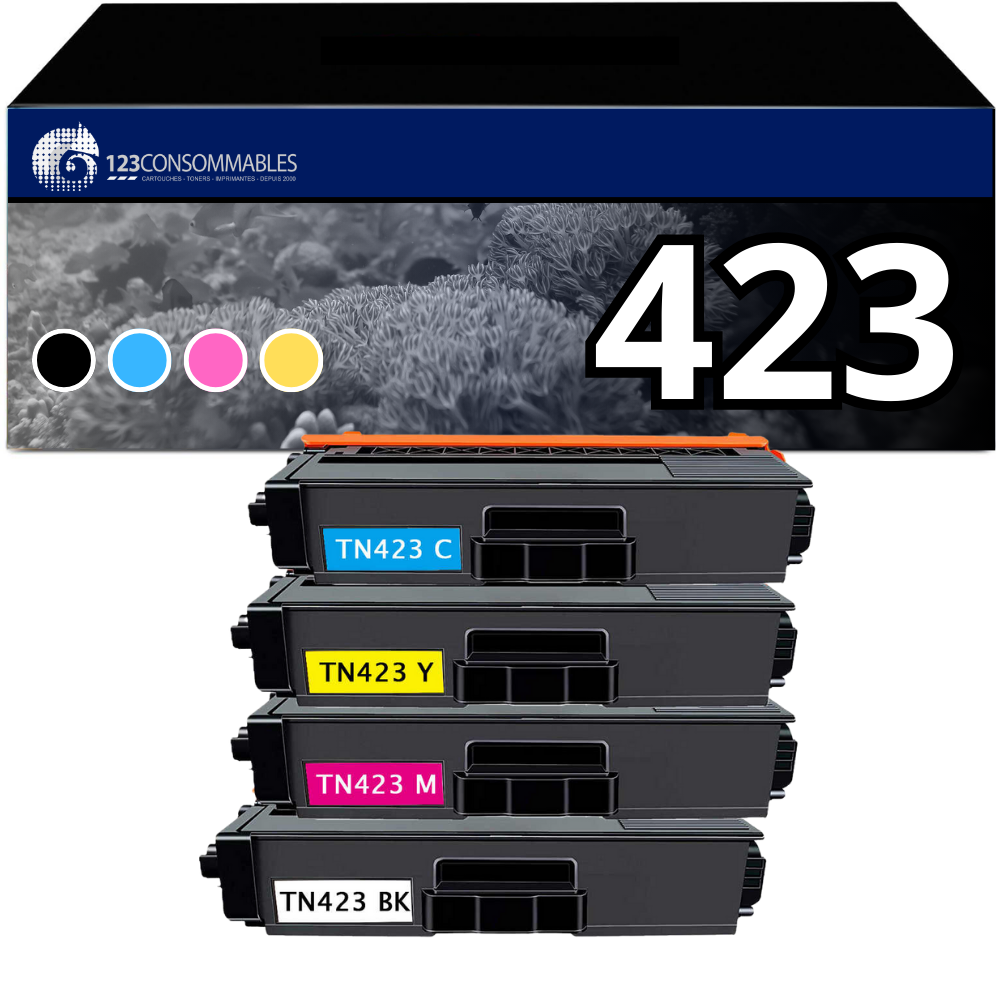 PACK 4 Toners couleur BROTHER TN-421, BK, C, M, Y