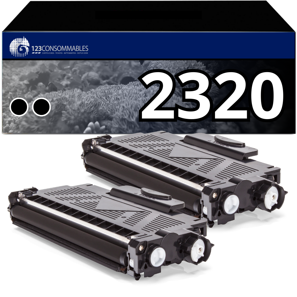 ✓ Pack 4 toners compatibles BROTHER TN-2420 noir couleur Noir en stock -  123CONSOMMABLES