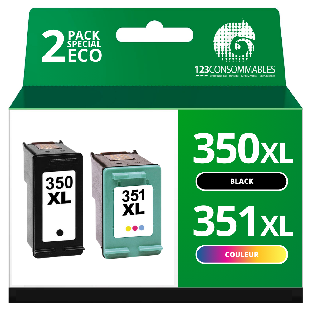 Pack compatible avec HP 350XL 351XL noir et couleur