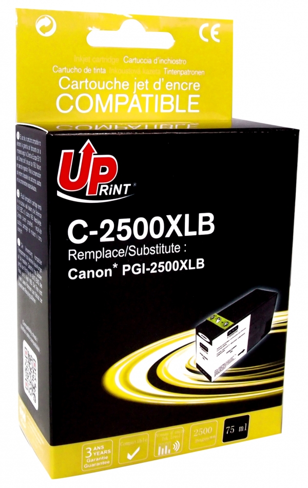 ✓ Cartouche encre UPrint compatible CANON PGI2500XLBK noir couleur Noir en  stock - 123CONSOMMABLES