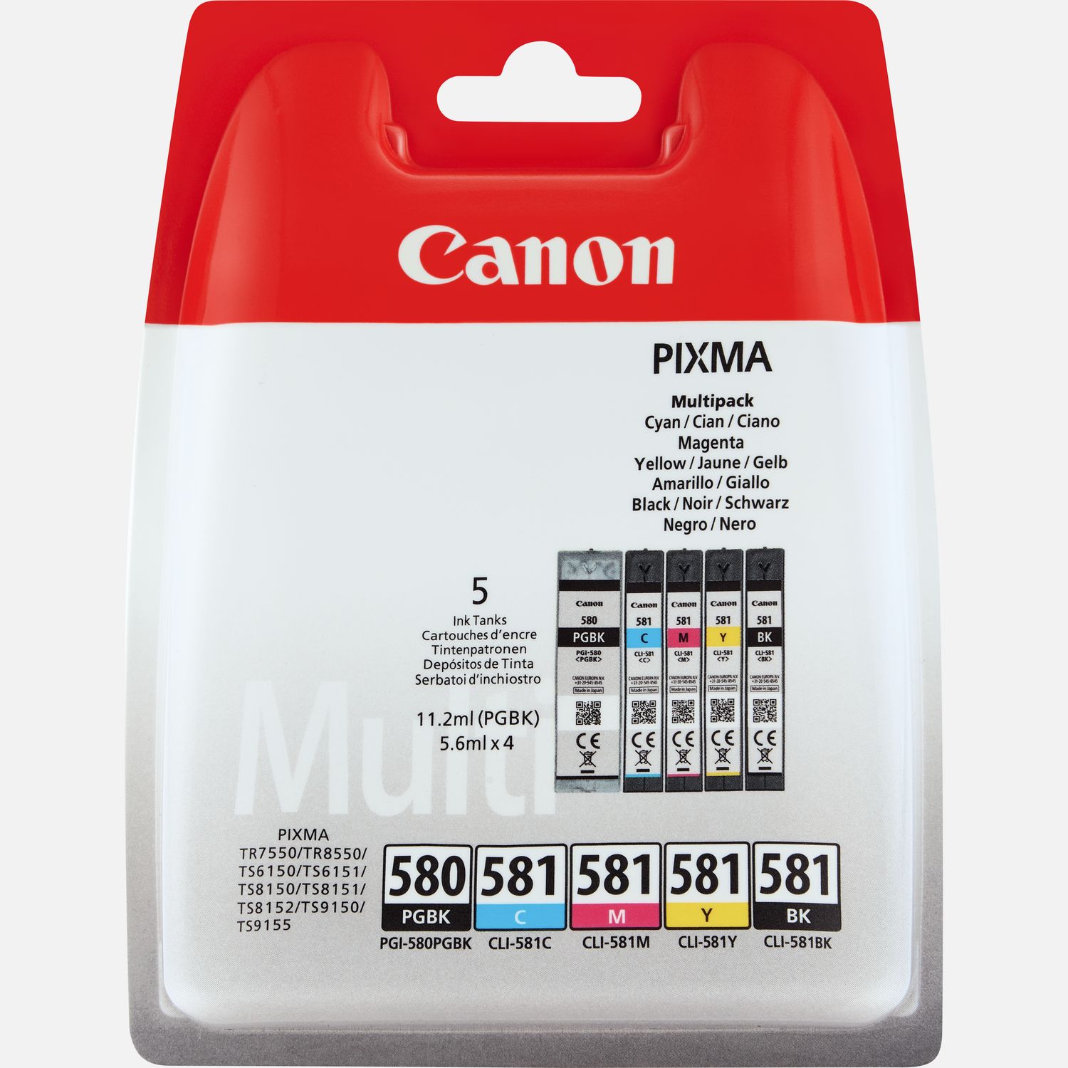 ✓ Canon MultiPack PGI-580 + CLI-581 couleur pack en stock - 123CONSOMMABLES