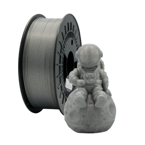 Filament PLA GLITTER 3D - Diamètre 1,75 mm - Bobine de 1 kg - Couleur Argent