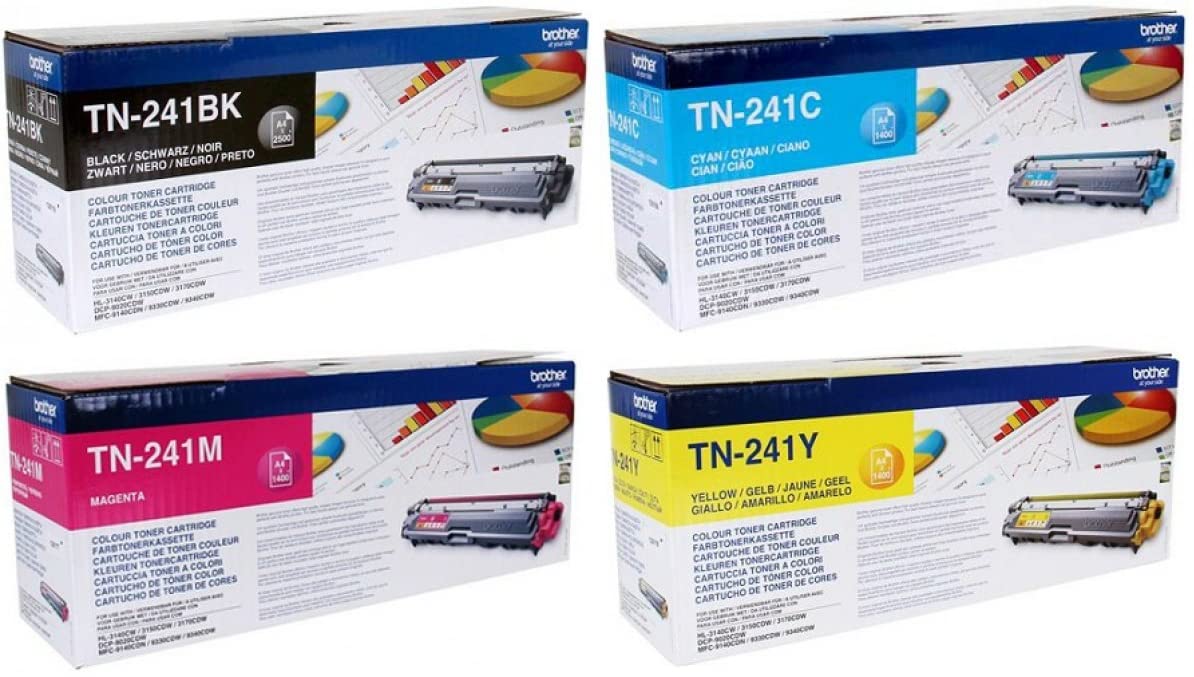 Pack de 4 Toners compatibles BROTHER TN-241/TN-245XL Pack de 4