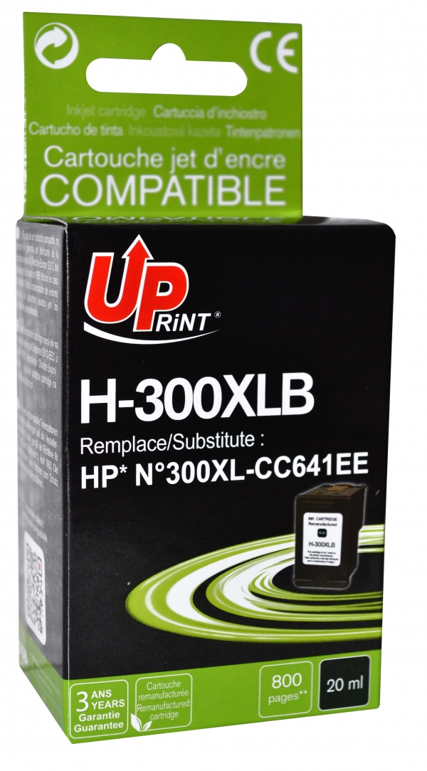 ✓ Cartouche compatible HP 300 noir couleur Noir en stock