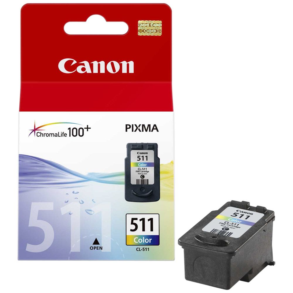 Pack de 2 cartouches Canon PG510 noir et CL511 couleurs sur