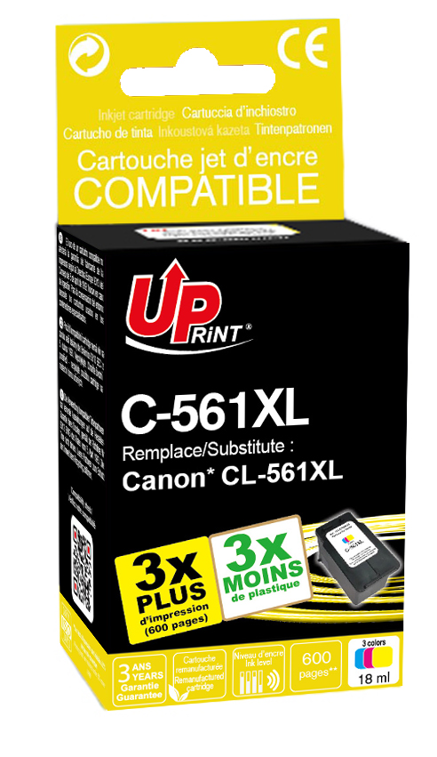 Canon CL-561XL-CL couleur - Cartouche Premium Uprint compatible pas cher