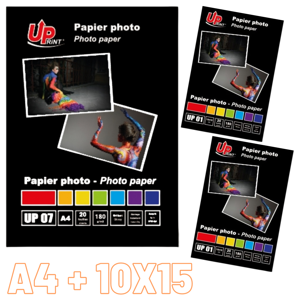 ✓ Pack Papier Photo 20 A4 + 40 10x15 couleur Blanc en stock -  123CONSOMMABLES