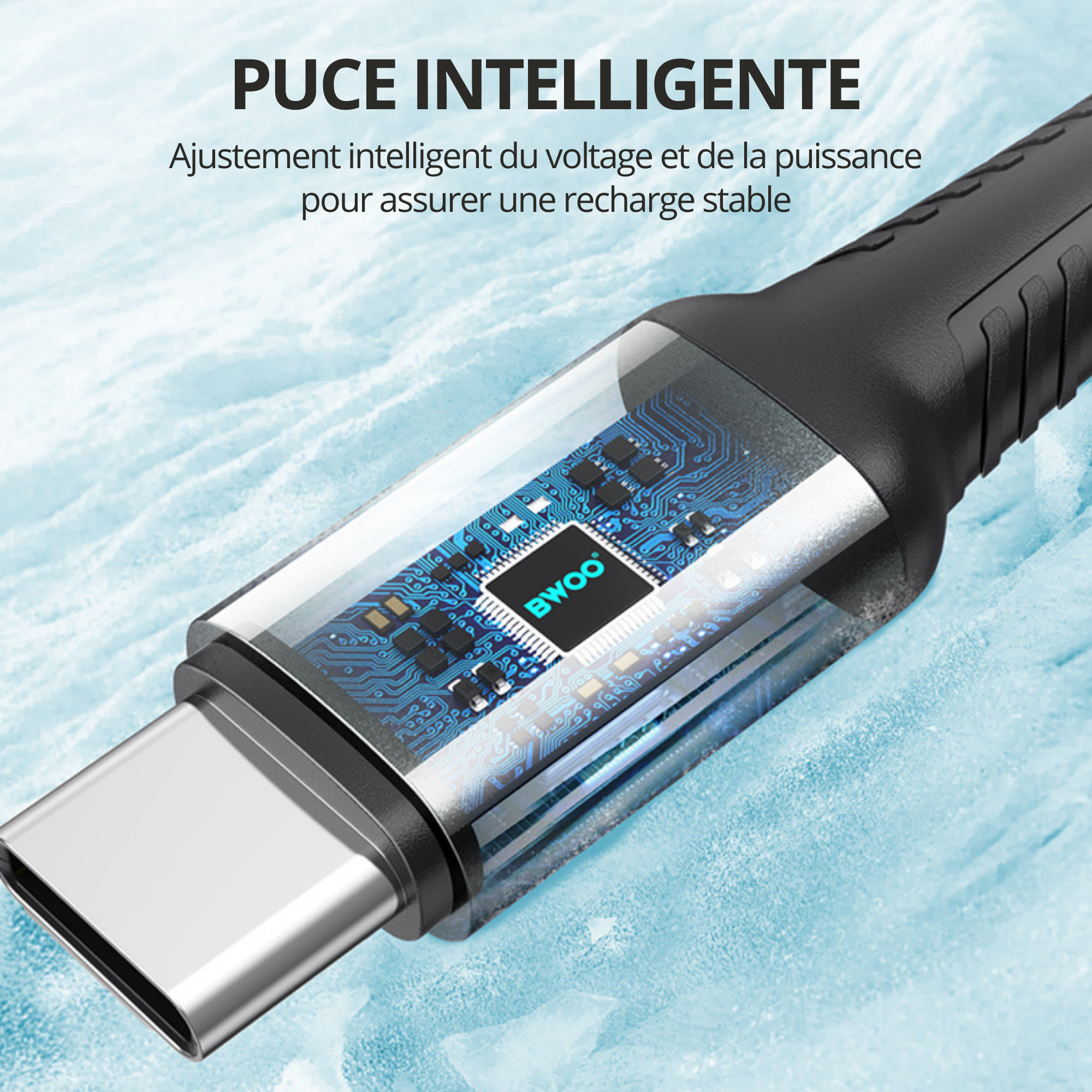 BWOO Câble USB vers USB-C X288C - 1M - Noir