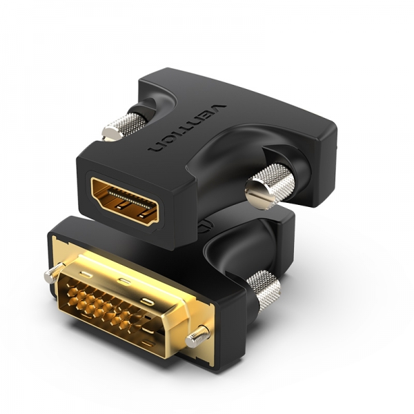 Adaptateur Convention HDMI Femelle vers DVI (24+1) Mâle - Noir