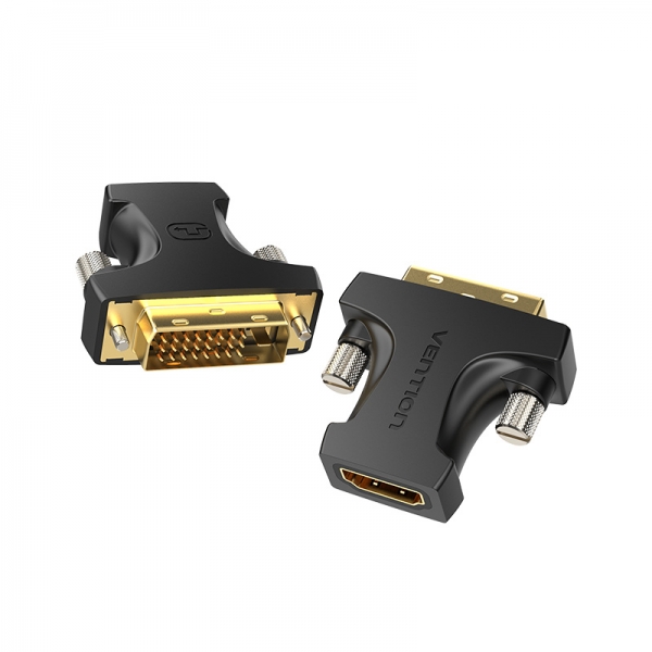 Adaptateur Convention HDMI Femelle vers DVI (24+1) Mâle - Noir