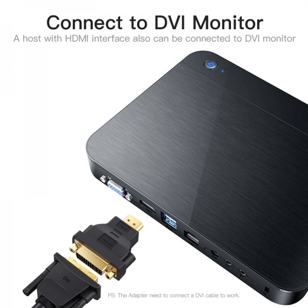 Adaptateur HDMI mâle vers DVI (24+5) femelle Vention - Noir