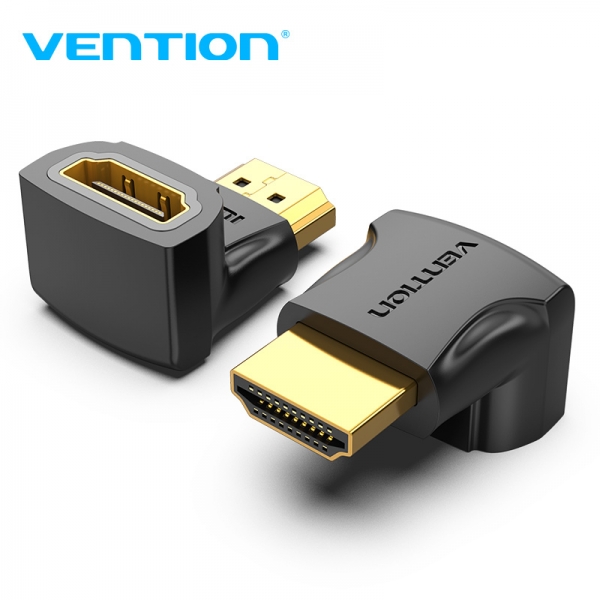 Adaptateur HDMI Mâle vers HDMI Femelle 90º 4K - Noir