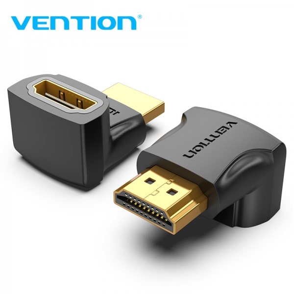 Adaptateur HDMI Mâle vers HDMI Femelle Vention 270º 4K - Couleur Noir