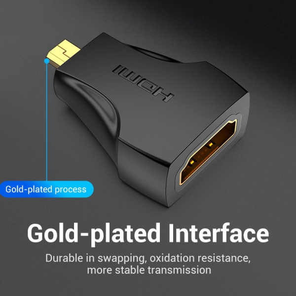 Adaptateur Micro HDMI mâle vers HDMI femelle Vention - Noir