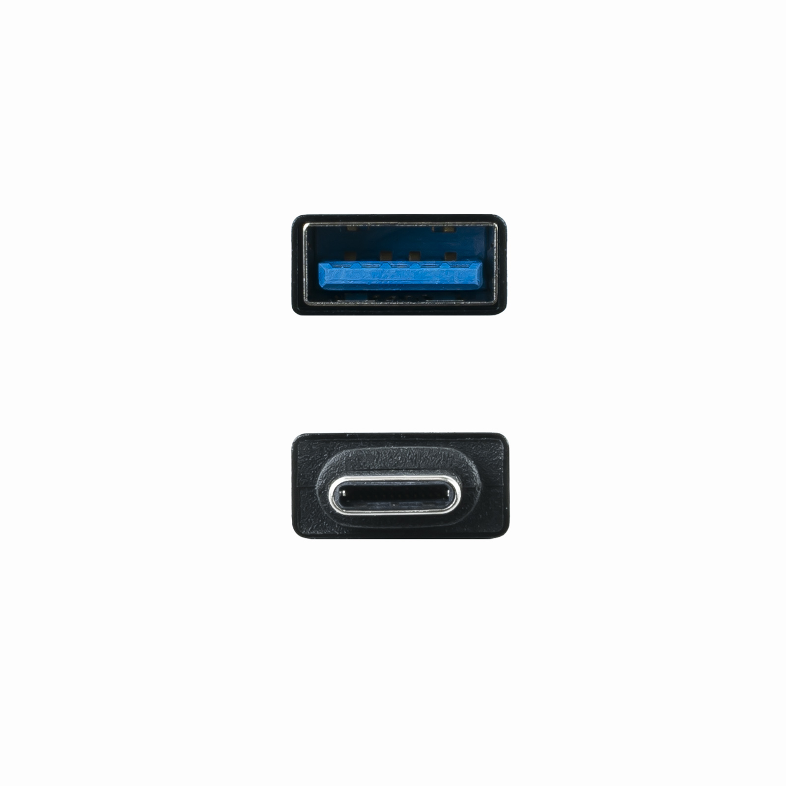 Adaptateur Nanocable USB-C vers USB 3.1 - USB-C/M-USB-A/H - Aluminium - Couleur Noir