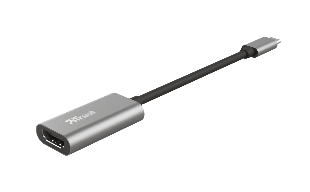 Adaptateur Trust Dalyx USB-C vers HDMI - Compatible UHD 4K - Audio multicanal - Aluminium