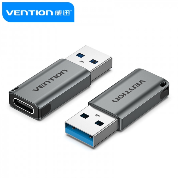 Adaptateur USB 3.0 mâle vers USB-C femelle Vention - Couleur grise