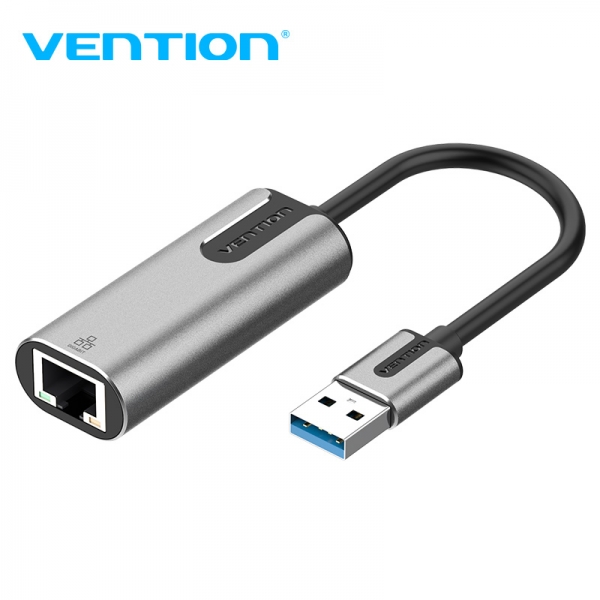 Adaptateur USB 3.0 vers RJ45 Vention 1000Mbps - 0,15m - Gris