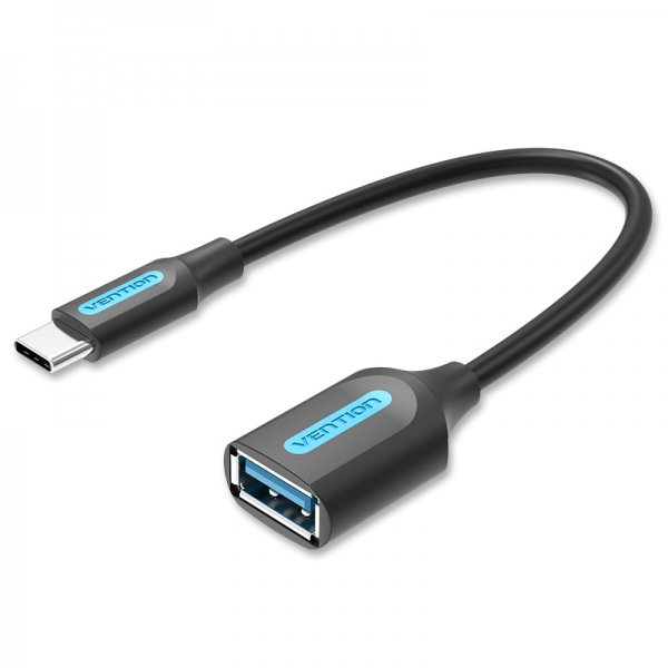 Adaptateur USB 3.1 Mâle vers USB-C Femelle Vention - 0,15 m - Noir