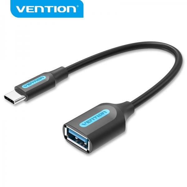 Adaptateur USB 3.1 Mâle vers USB-C Femelle Vention - 0,15 m - Noir