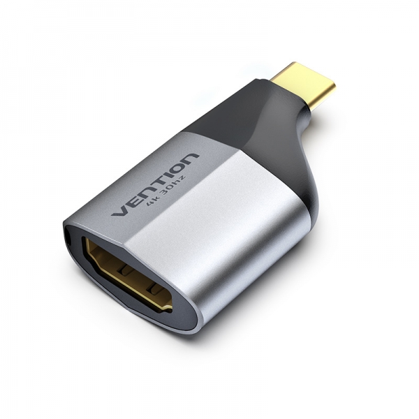 Adaptateur USB-C mâle vers HDMI 2.0 femelle 4K Vention - Aluminium gris