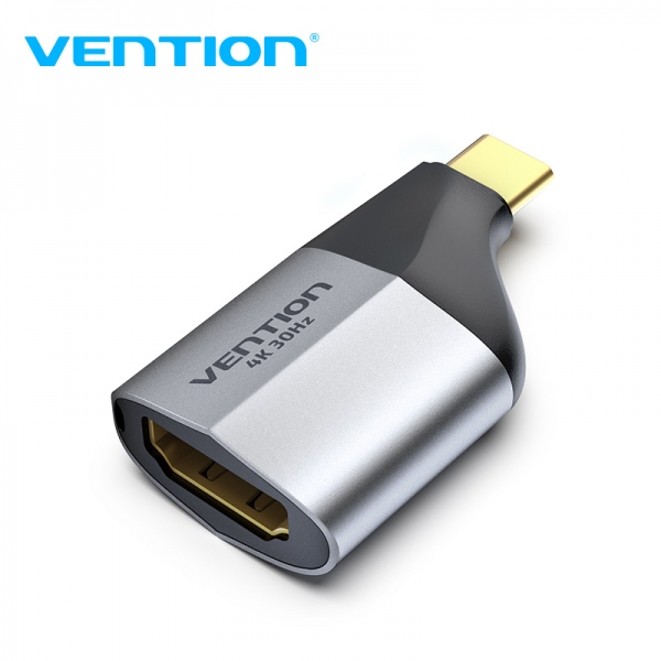 Adaptateur USB-C mâle vers HDMI 2.0 femelle 4K Vention - Aluminium gris