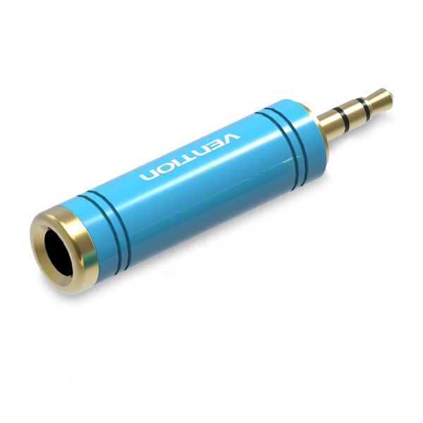 Adaptateur Vention Jack 3.5 Mâle vers Jack 6.5 Femelle - Couleur Bleu