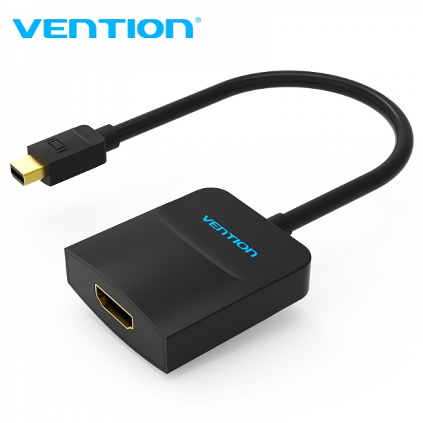 Adaptateur Vention Mini Displayport Mâle vers HDMI Femelle - 0,15 m - Couleur Noir