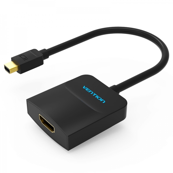 Adaptateur Vention Mini Displayport Mâle vers HDMI Femelle - 0,15 m - Couleur Noir