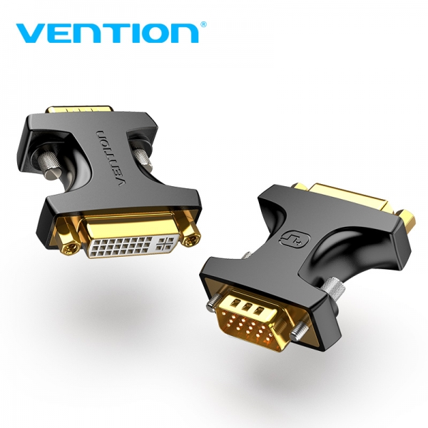 Adaptateur VGA mâle vers DVI femelle Vention - Couleur noire