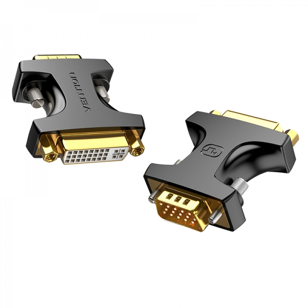 Adaptateur VGA mâle vers DVI femelle Vention - Couleur noire