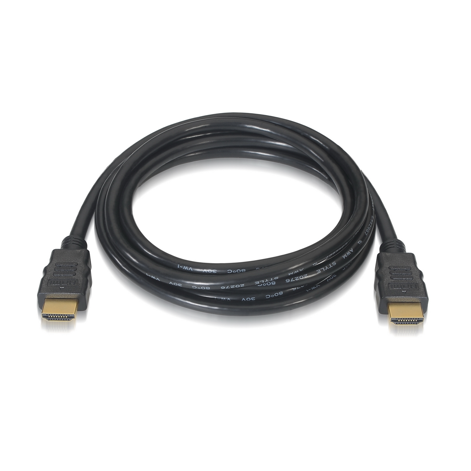 Aisens Câble HDMI 2.0 Certifié 4K HDR 60Hz Premium Mâle vers Mâle - Ultra HD 3D ARC - 4K - 2.0m - Couleur Noir