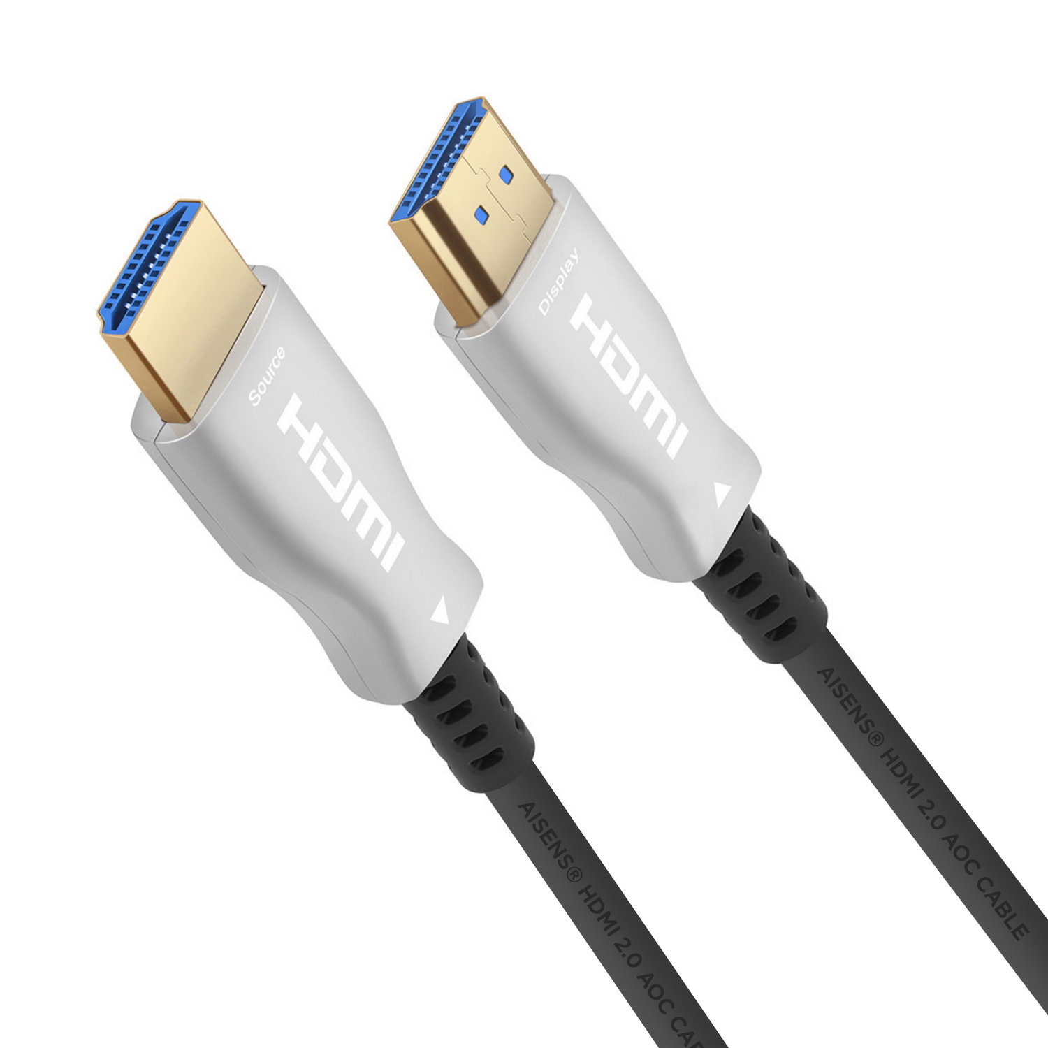 Aisens Câble HDMI V2.0 AOC (Câble Optique Actif) Premium High Speed/ HEC 4K@60HZ 18GBPS - A/MA/M - 30m - Couleur Noir