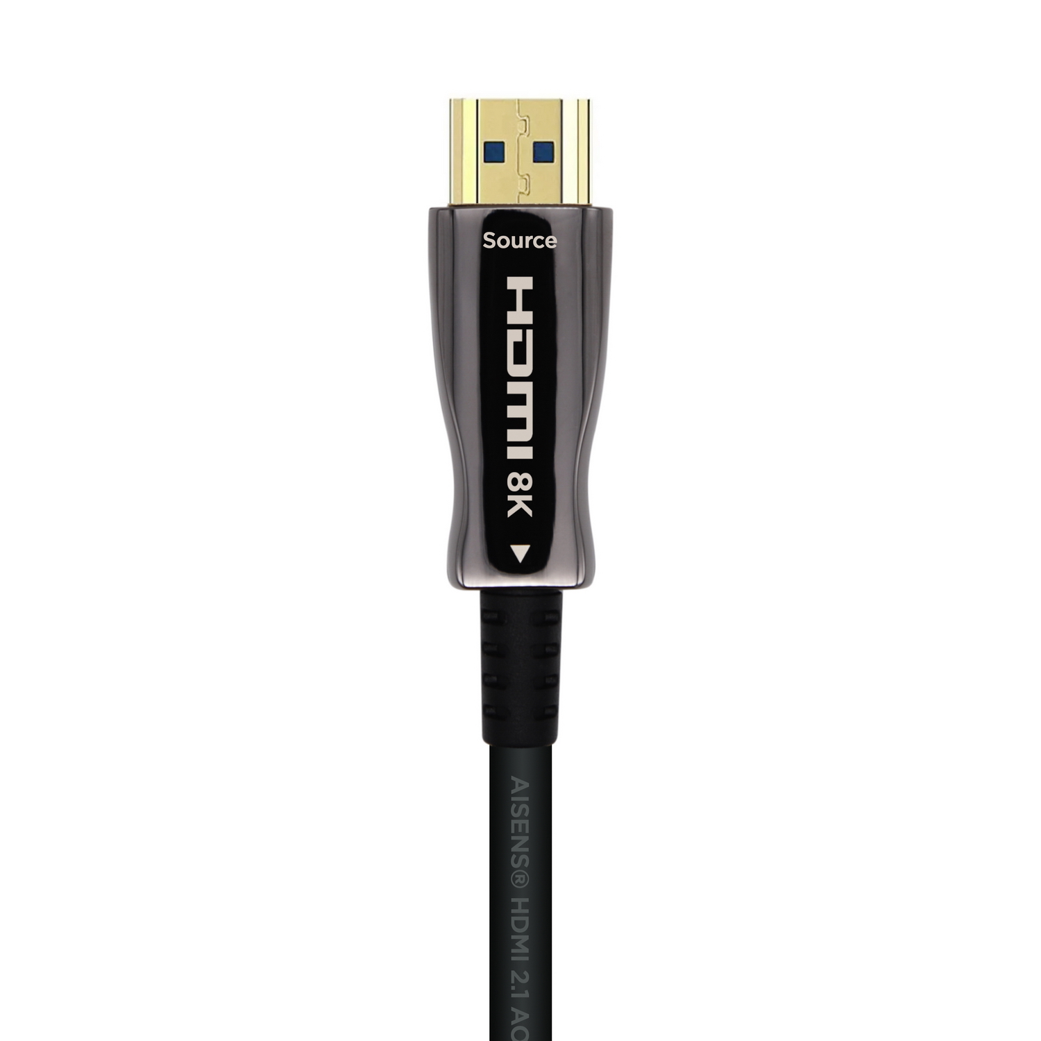 Aisens Câble HDMI V2.1 AOC (Câble Optique Actif) Fibre Optique Ultra Haut Débit UHS 8K@60Hz 4K@120Hz 4:4:4 48Gbps - A/MA/M - 100m - Couleur Noir