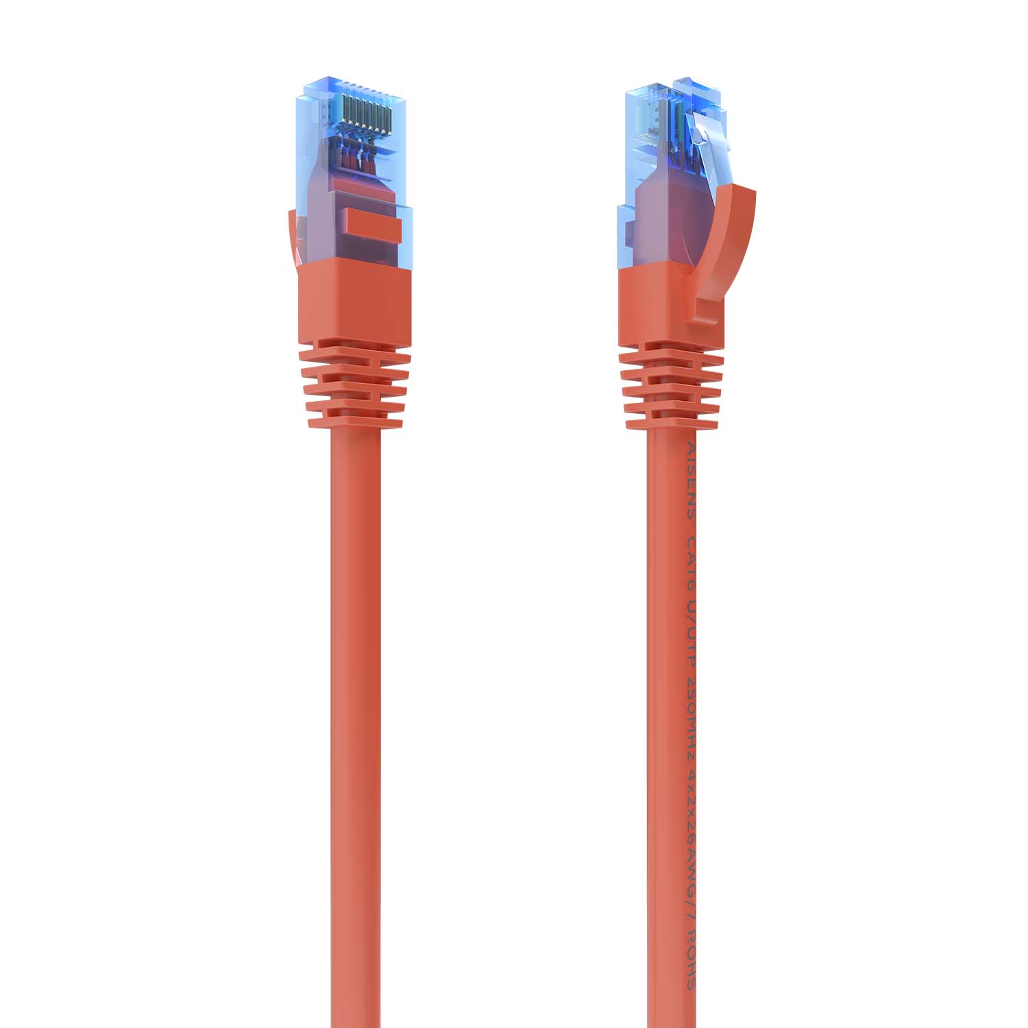 Aisens Câble réseau Cordon de brassage RJ45 Cat.6 UTP AWG26 CCA - 0,5 m - Couleur rouge