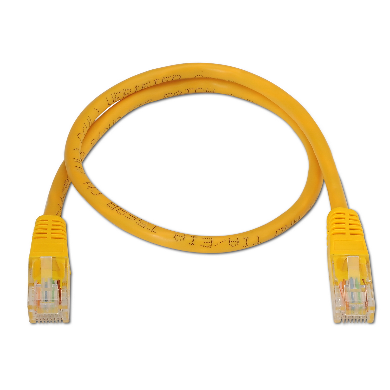 Aisens Câble Réseau Patch Cord RJ45 Cat.6 UTP AWG24 - 0.5m - 10/100/1000 Mbit/s - Couleur Jaune